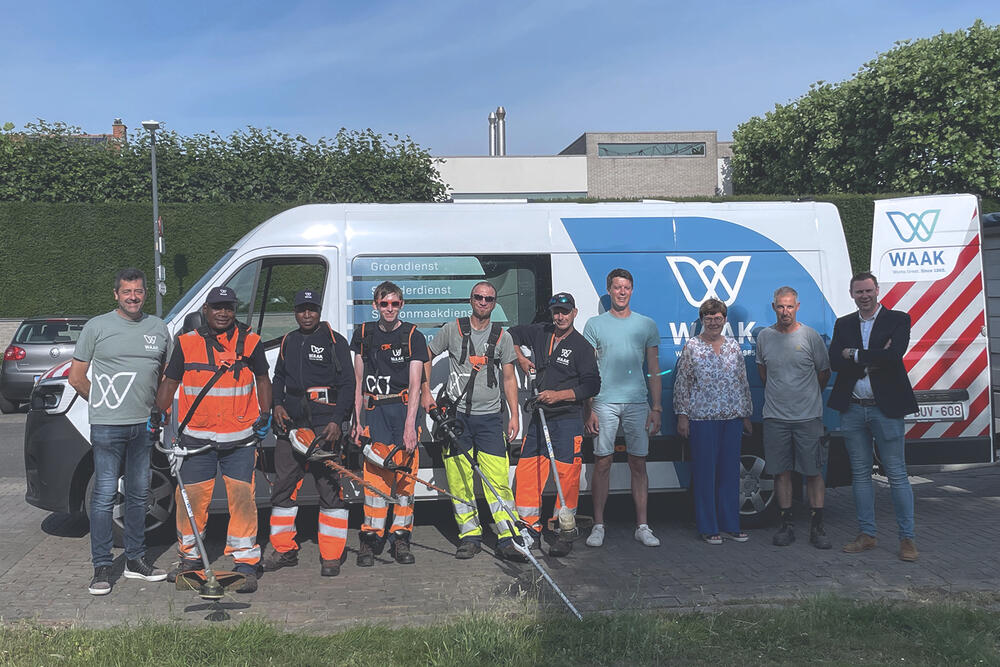 WAAK Groendienst gaat volledig elektrisch in gemeente Lendelede