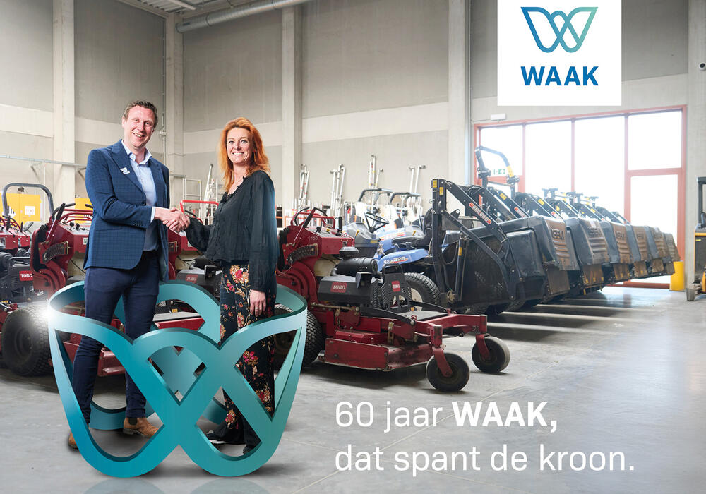 WAAK en Ruth Vandenberghe burgemeester van Stad Kortrijk 60 jaar WAAK campagnebeeld Ruth Vandenberghe Stad Kortrijk